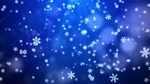 Animated Falling Snowflakes Loop for Winter Holiday Backgrounds