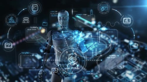 Infographics on the Theme of Artificial Intelligence Training