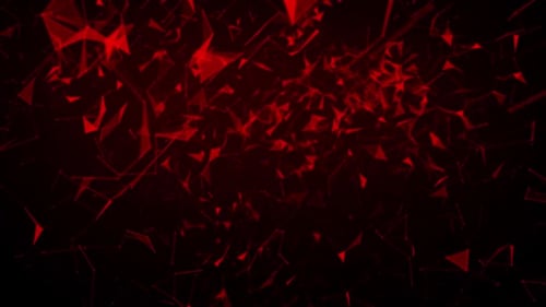 Abstract Red Digital Plexus Network Background Animation