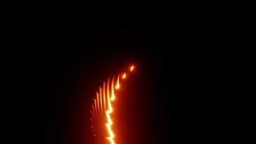 Fiery abstract fan spirally rotates VJ loop overlay 3d render. Shimmering glare background