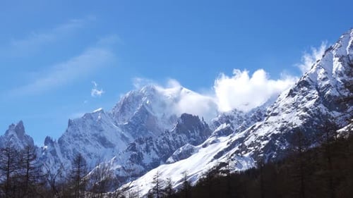 Mont Blanc, la plus haute montagne des Alpes, Laps de temps