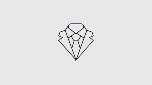 Minimalist Line Art Suit Jacket Reveal Animation
