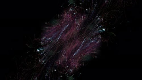 Abstract Wavy Particle Stream Flow Background Animation