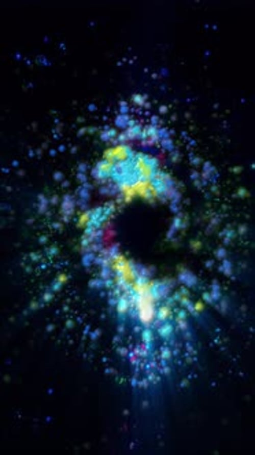 Abstract Colorful Particle Swirl Loop Background