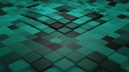 Cyan Cubes Wave Loop Background