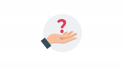4k Question and Answer, Problem and Solution, Hand with Question Mark Animation Video