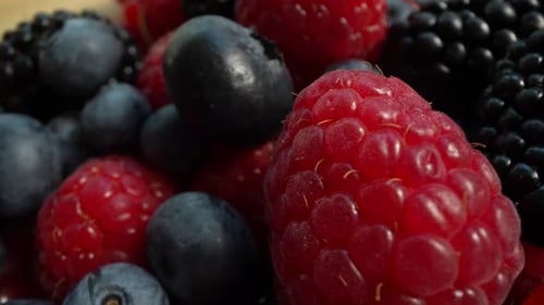 Assorted Colorful Berries Macro Close Up