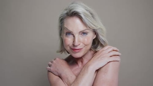 Senior woman in beauty session