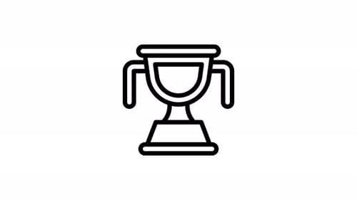 trophy line icon animation