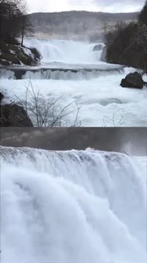 Beautiful Cascading Waterfall in Nature
