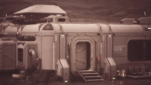 Colony Habitat Constructed on a Distant Planet During a New Settlement Effort
