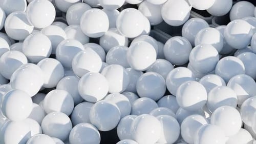 Abstract Geometric Grid Filling with White Spheres