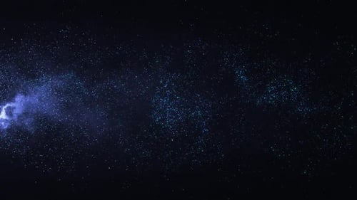 Cosmic Blue Particle Field Background Loop Animation