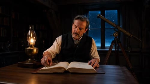Astronomer Writing Notes