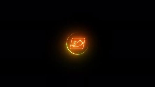 Leuchtender Neonkreis mit schwarzem Hintergrund