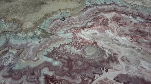 Planet Mars Landscape on Earth, Aerial View on Strange Rocky Relief in Utah Desert, Sandstone Hills