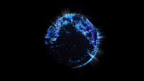 Digital Earth Globe Loop Alpha