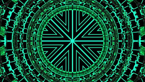 Green Circle Hypnotic Mandala Background 4 K 60 Fps