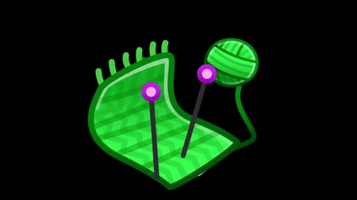 Knitting animated emoji