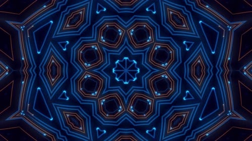 Abstract Geometric Kaleidoscope Pattern Background Animation