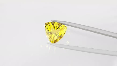 Brilliant Trillion Cut Citrine Gemstone