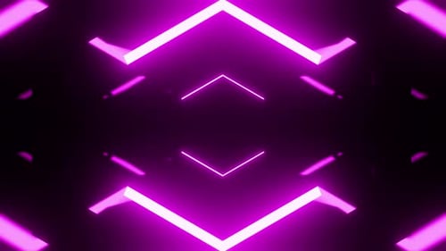 Pinky Neon Arrow Tunnel Vj Loop Background Animation