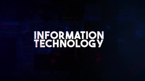 Digital Glitch Text Reveal for Information Technology