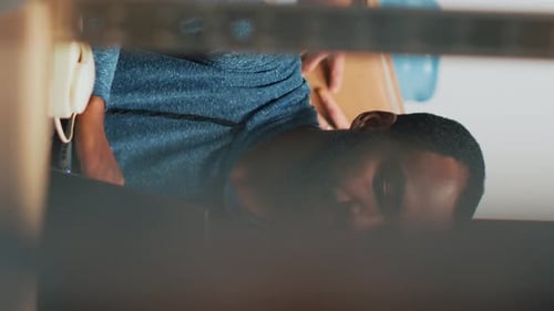 Vertical Video Diverse Office Workers Looking at Products in Boxes Before Shipping Order