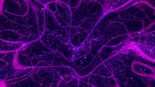 Entspannender lila abstrakter Lavalampe Particle Loop Lounge-Bildschirmdekor-Hintergrund