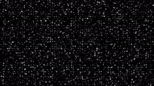 High-Tech Binary Matrix: Digital Rain of Matrix-Style Binary Code