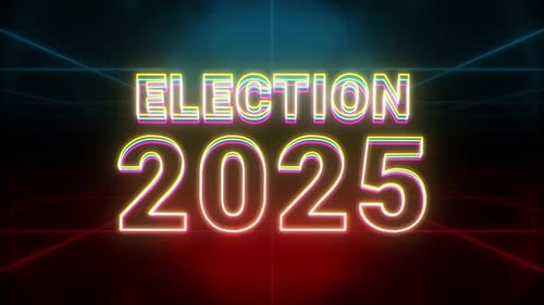 2025 Election Animation Retro Background