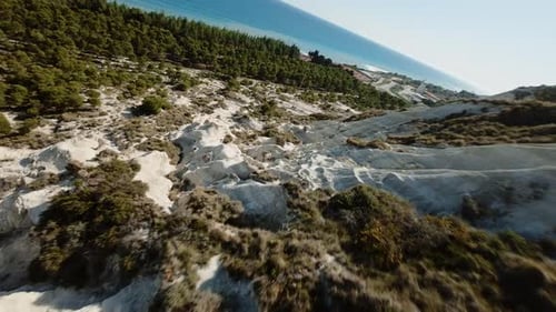 Über weiße Schluchten fliegen Fpv View