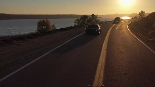Highway Drone of Sportscar