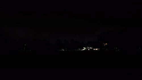 Rain Storm With Lightning in Boulder County Colorado, Houses at Chautauqua Park View of Lightning