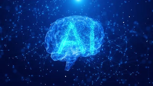 Dynamic Brain Circuit Board Data Ai brain technology infographic background. Futuristic artificial i