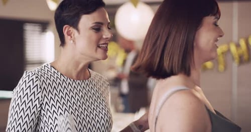 Adults Celebrating Birthday with Champagne and Gifts