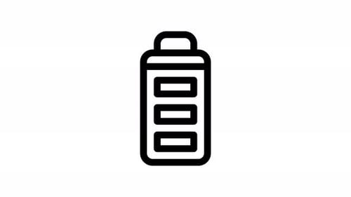 full battery line icon animation
