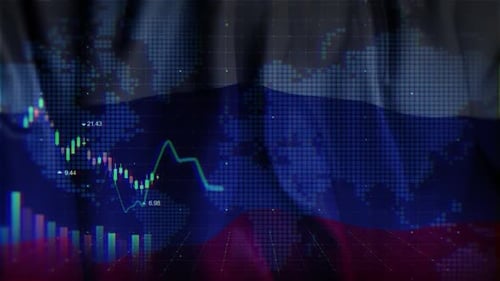 Russia Waving Flag Loop Terms In The Stock Market