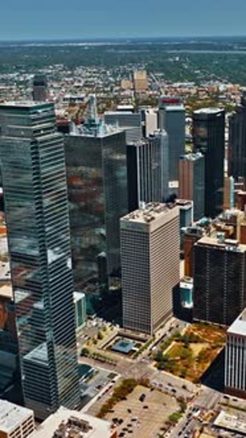 Aerial view of Dallas showcasing its modern skyline and city layout
