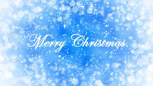 Texto de feliz Navidad con Snowfall Loop V3