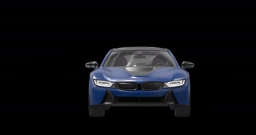 Single Sports Car Rotating on Alpha Loop