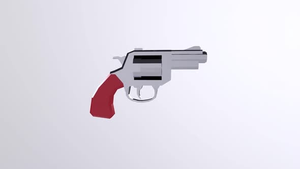 Revolver Gun 3d object rotating loop, Backgrounds Motion Graphics ft ...