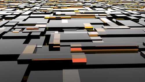 3D Animation Background Blocks 4K Loop