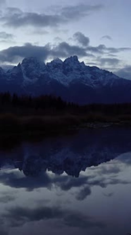 Teton Mountain Range Schwabacher Landing Grand Teton National Park Vertical Video
