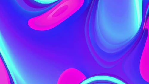 Vibrant Neon Liquid Abstract Flowing Waves Background