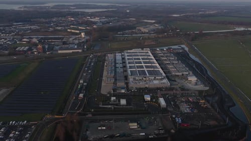 New Hyperscale Data Center Winschoten Aerial Drone Video