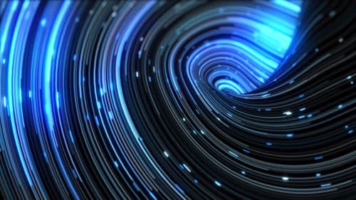 Abstract Futuristic Blue Lines Data Flow Background Animation