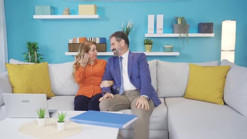 Husband Returns Home Surprising Wife With Hug