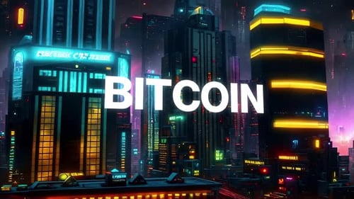 Bitcoin — Futuristische Cyberpunk-Videotitelanimation