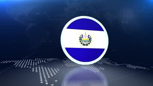 Futuristic Digital Flag Reveal Broadcast Intro